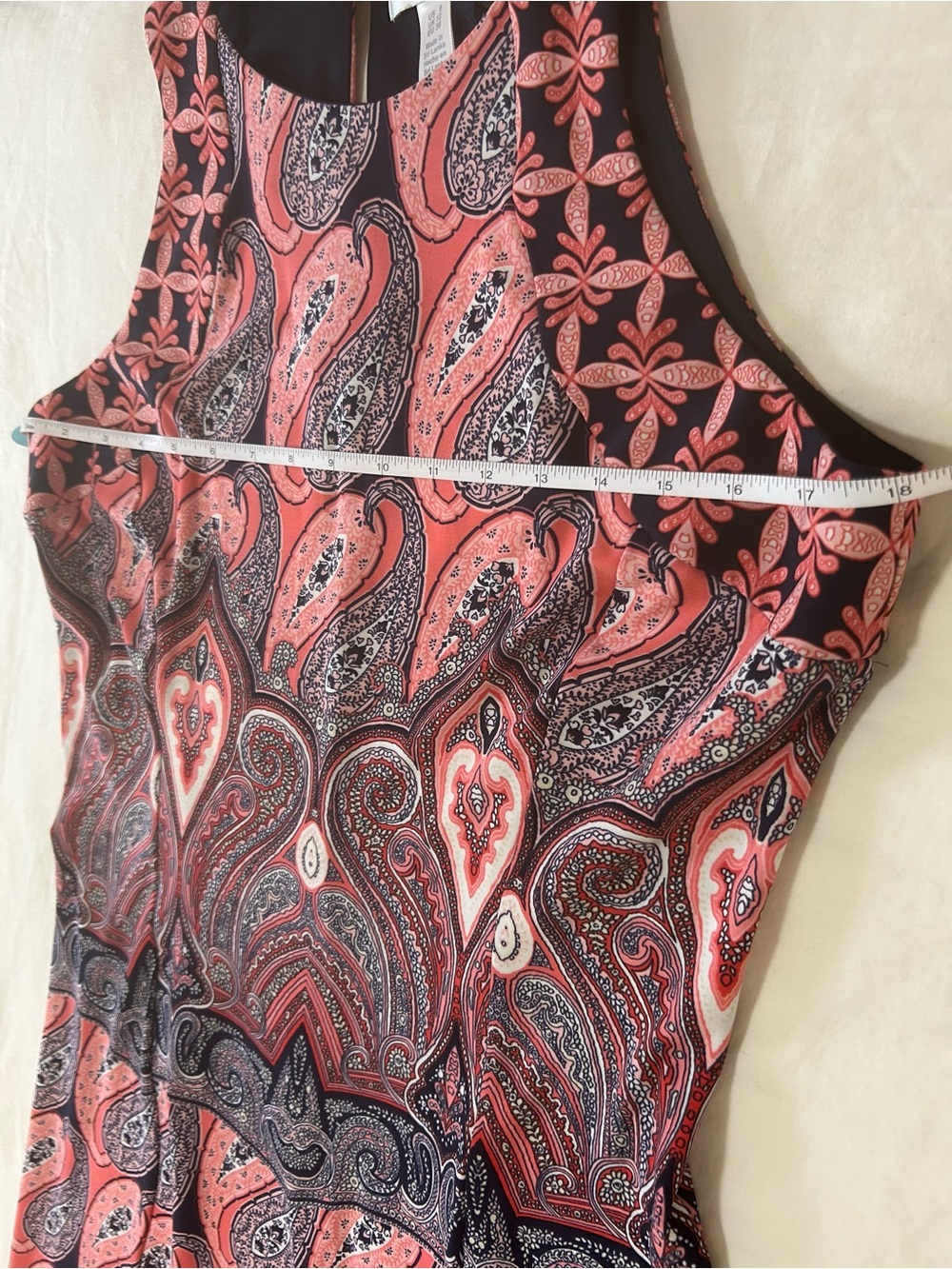 London Times Paisley Double Slit Maxi Dress Sz 8 - Picture 4 of 9